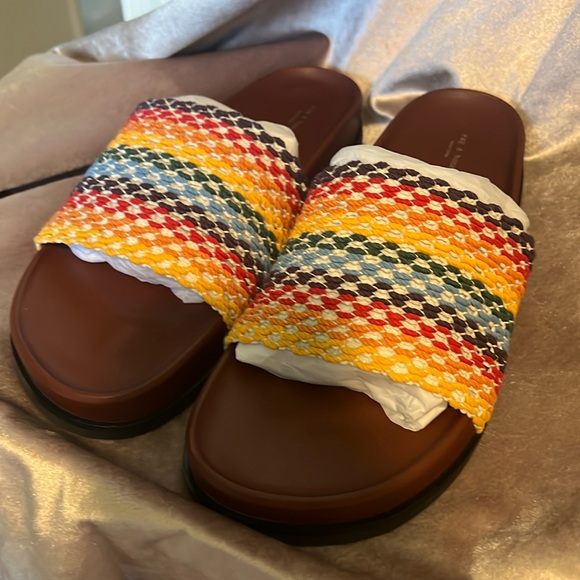 Rag & Bone Bailey Multi Color Knit Slides Sandals Slippers Size EU 41/11 - Picture 6 of 17